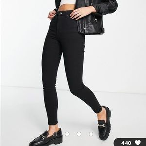 Topshop jamie jeans in black